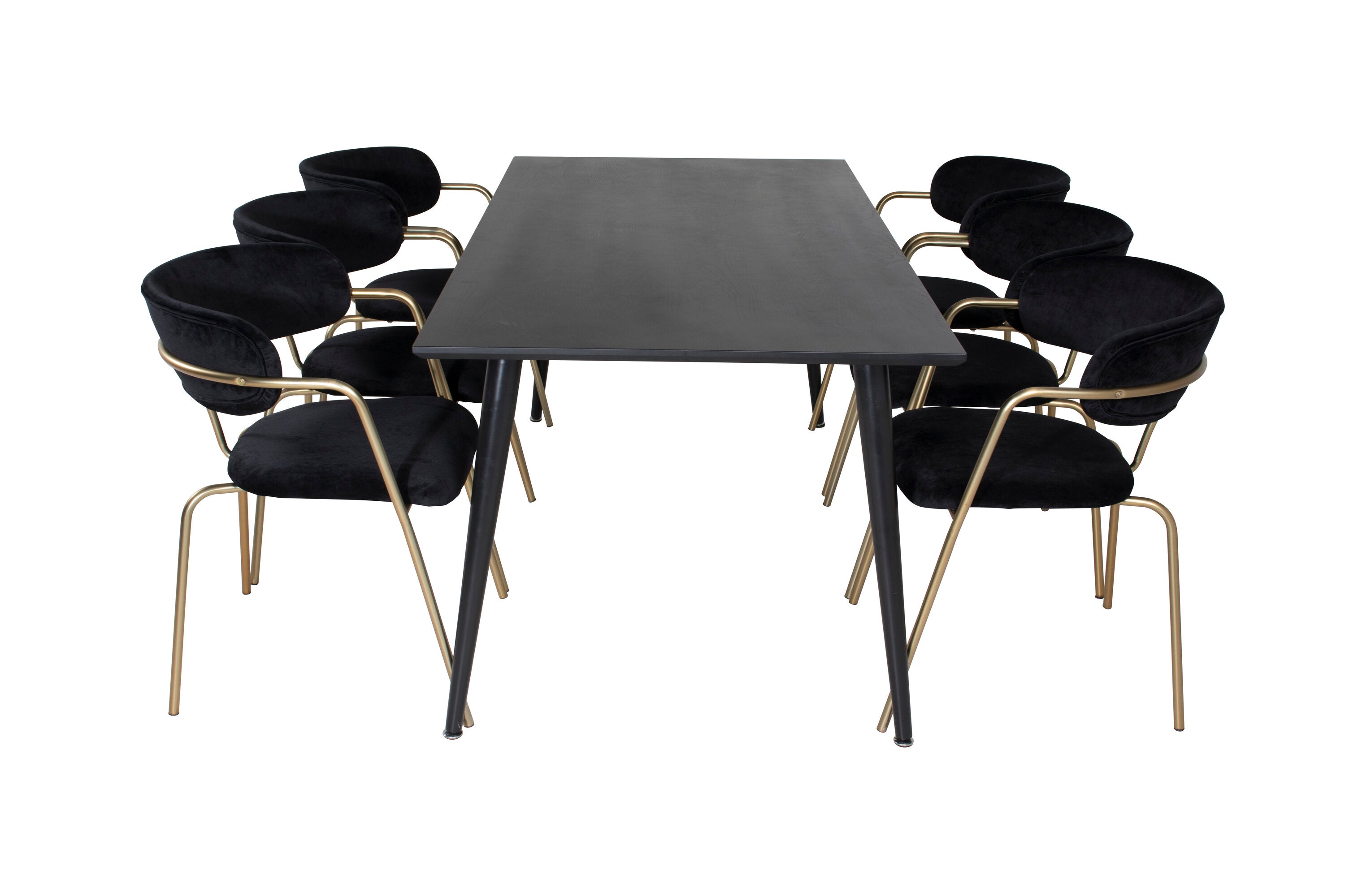 gr19986__1 Dipp Rechteckiger Esstisch Set Rechteckiges Essgruppen Set Tisch: 75,5x180x90 Stuhl: 61x79x58