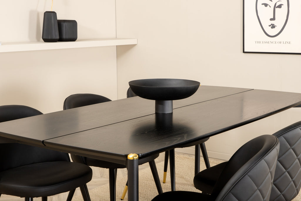 gr22086__12 Pelle Rechteckige Essgruppe Rechteckiges Essgruppen Set