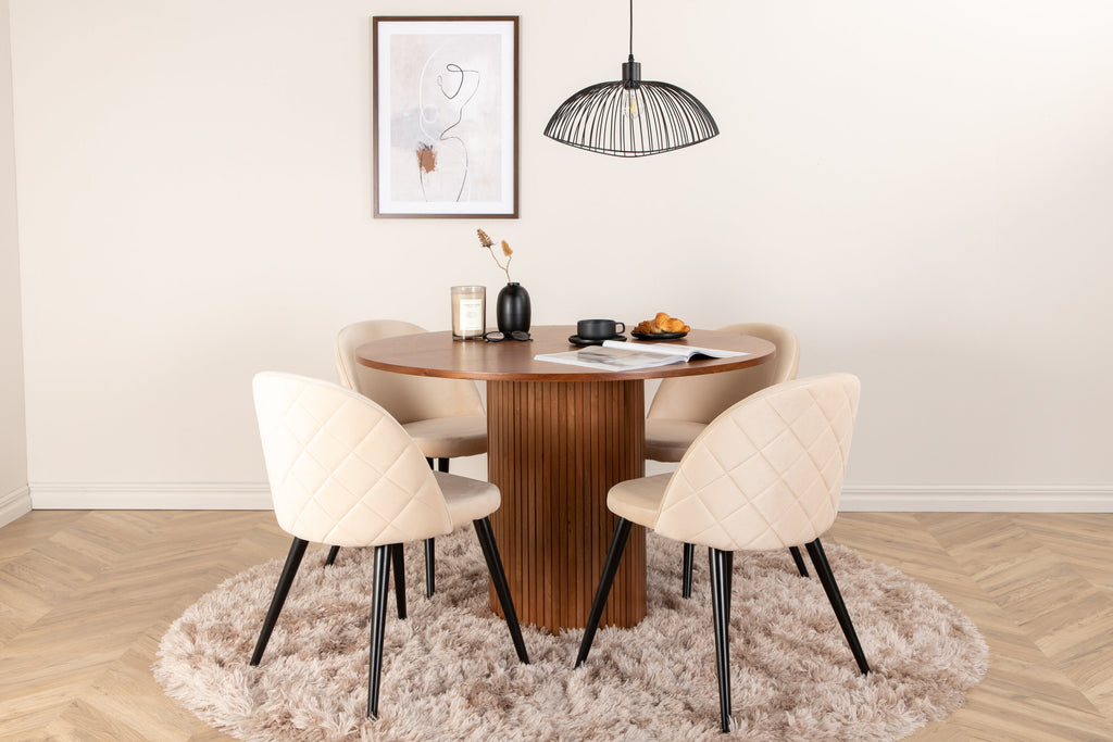 gr22492__10 Bianca Runder Esstisch Set Rundes Essgruppen Set