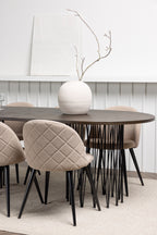 Esstisch-Set Stone mit den Stühlen Velvet