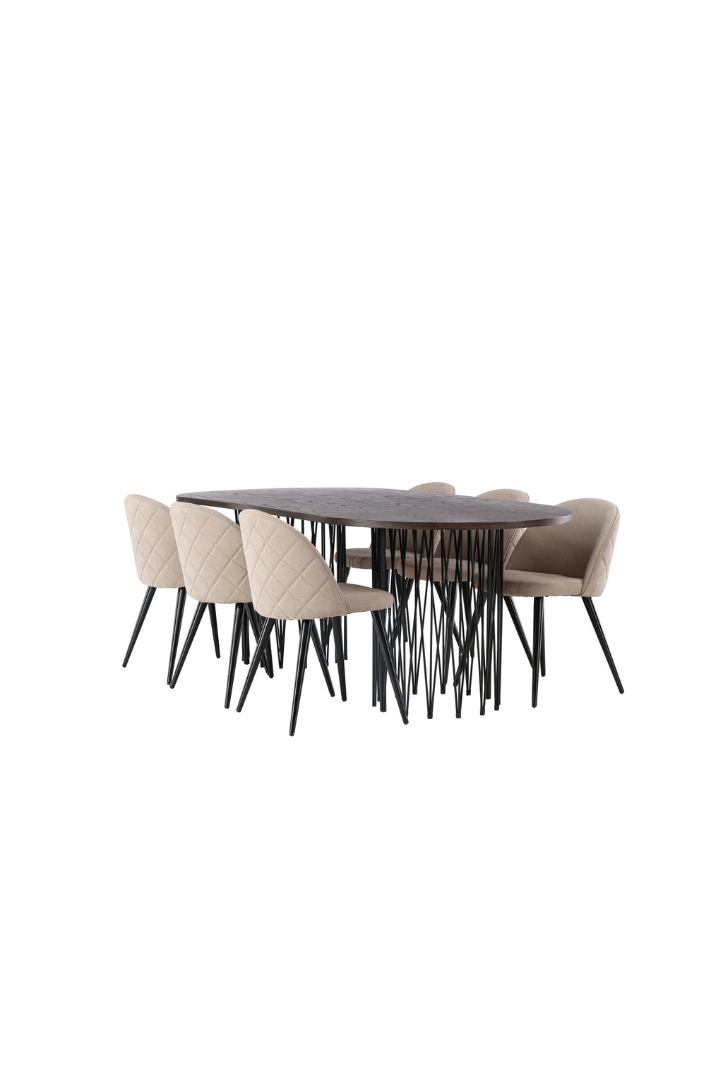 Esstisch-Set Stone mit den Stühlen Velvet