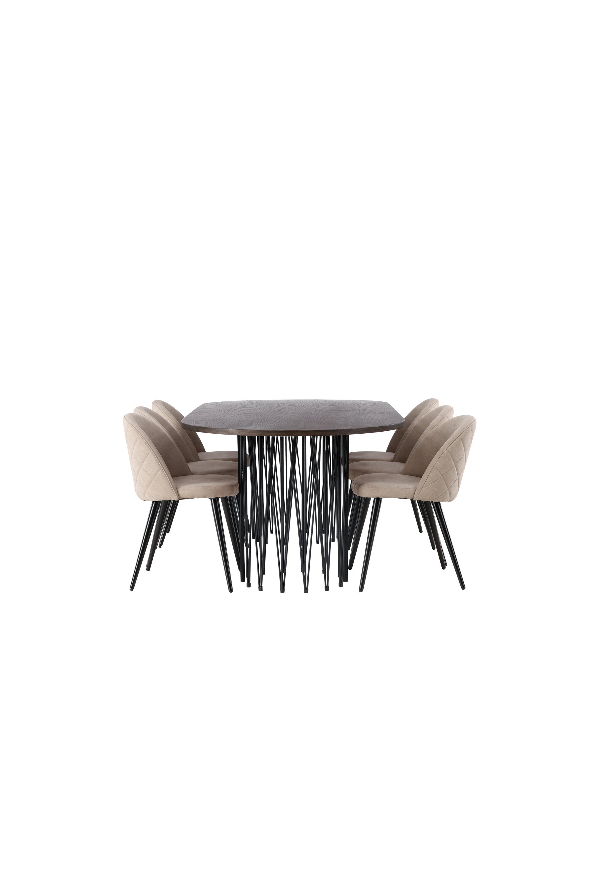 Esstisch-Set Stone mit den Stühlen Velvet