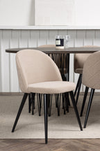 Esstisch-Set Stone mit den Stühlen Velvet