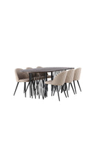 Esstisch-Set Stone mit den Stühlen Velvet