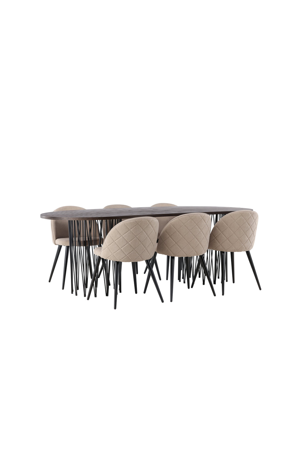Esstisch-Set Stone mit den Stühlen Velvet