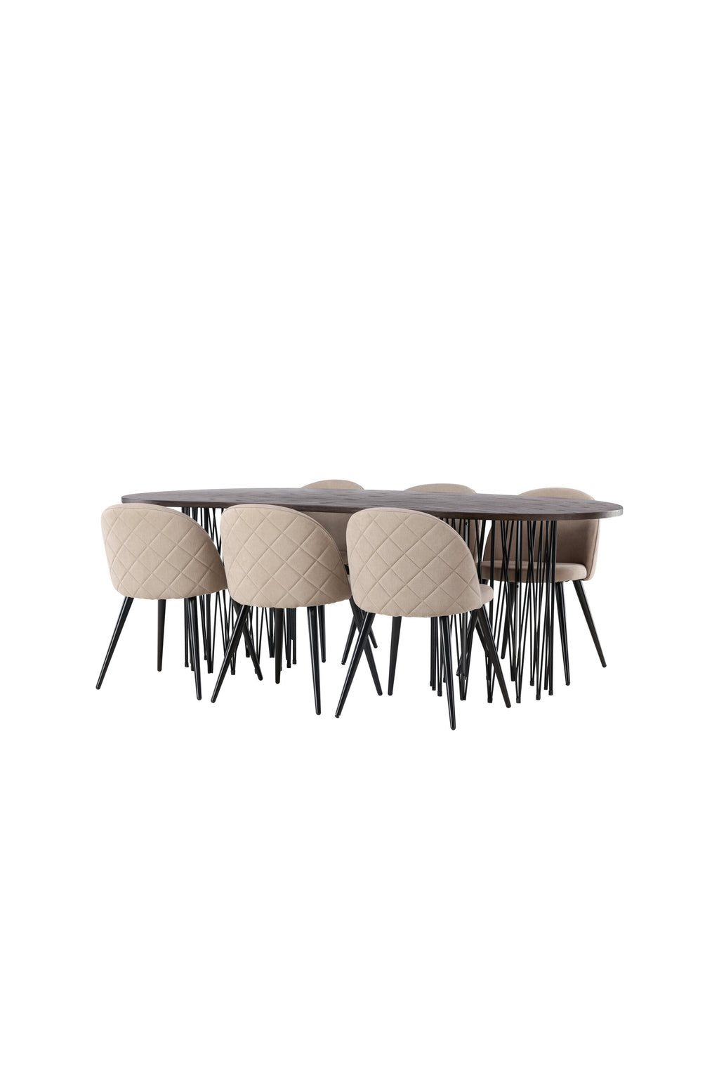 Esstisch-Set Stone mit den Stühlen Velvet