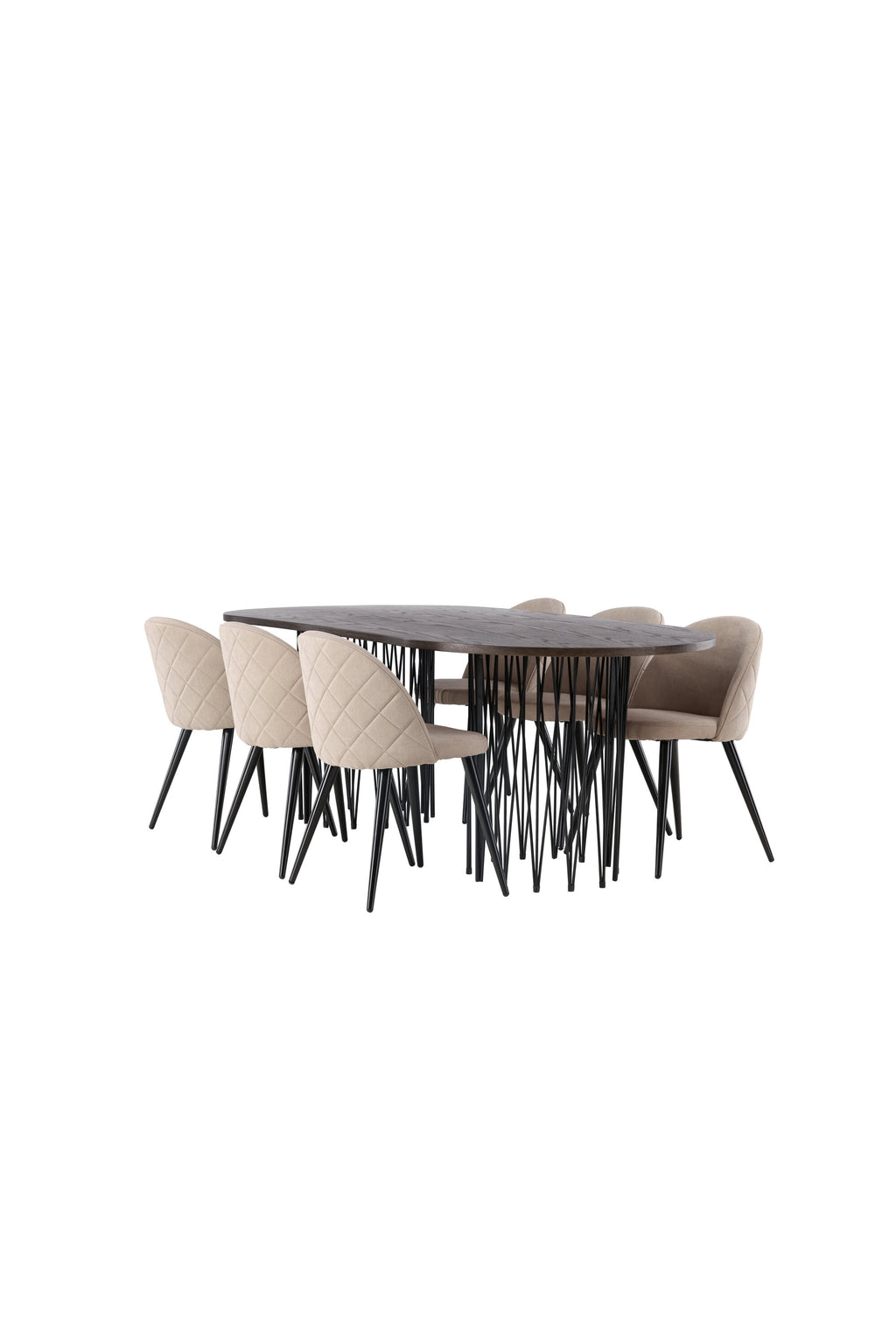 Esstisch-Set Stone mit den Stühlen Velvet