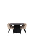 gr22854_10_os Dining Set Bootcut Mit Den Stühlen Velvet Rechteckiges Essgruppen Set Table: 75x230x115 Chair: 57x76,5x50