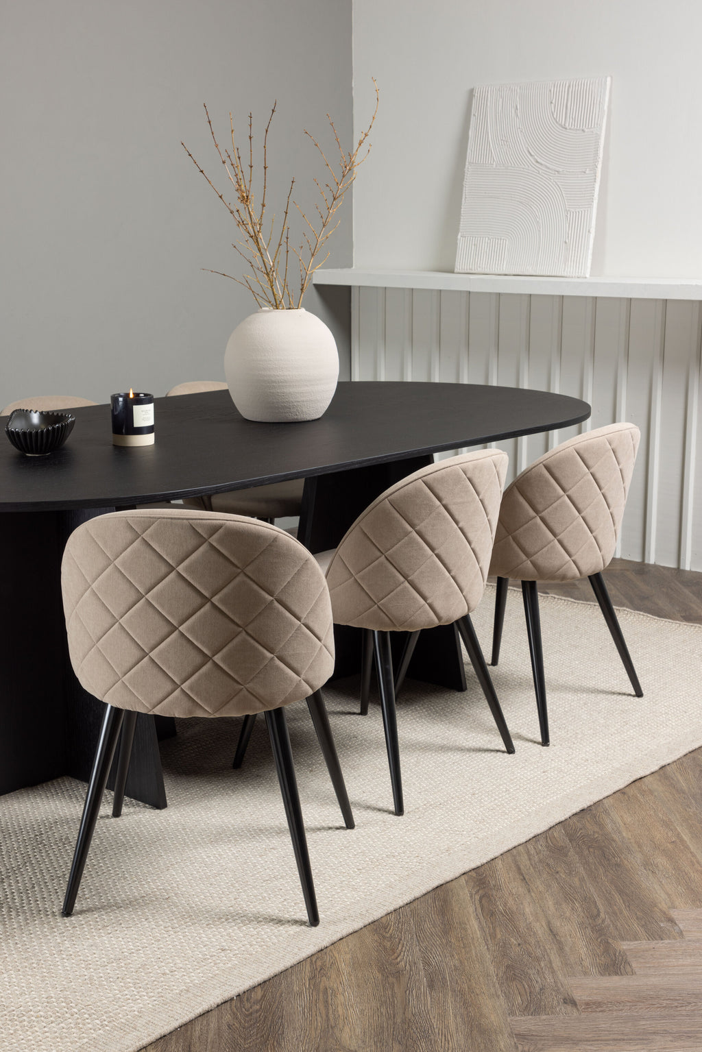 gr22854_6_m Dining Set Bootcut Mit Den Stühlen Velvet Rechteckiges Essgruppen Set