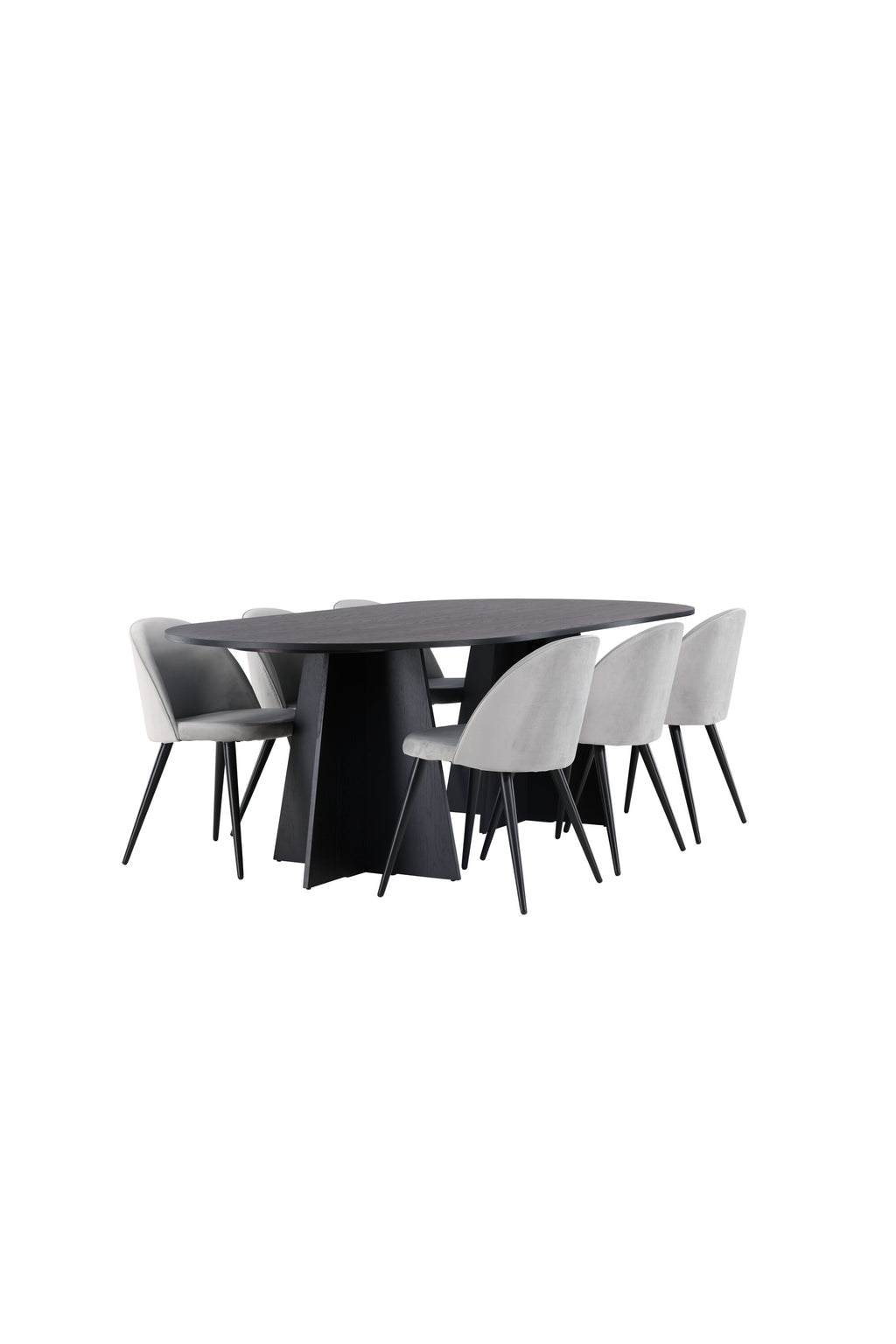 gr22860_11_os Dining Set Bootcut Mit Den Stühlen Velvet Rechteckiges Essgruppen Set