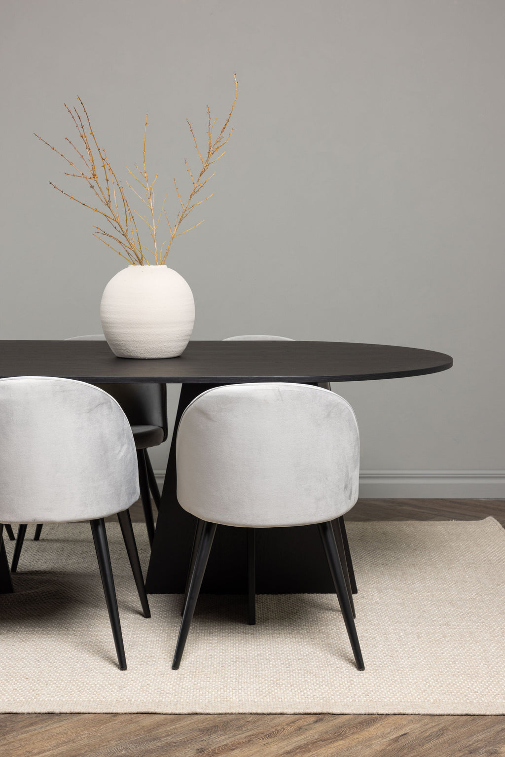 gr22860_4_m Dining Set Bootcut Mit Den Stühlen Velvet Rechteckiges Essgruppen Set