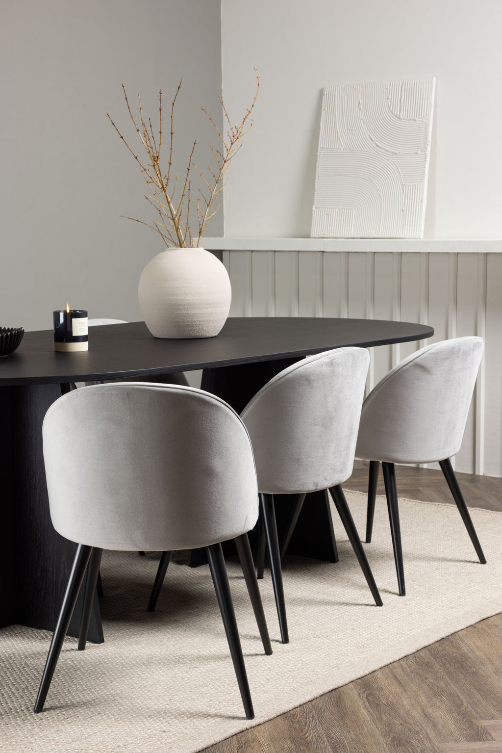 gr22860_7_m Dining Set Bootcut Mit Den Stühlen Velvet Rechteckiges Essgruppen Set