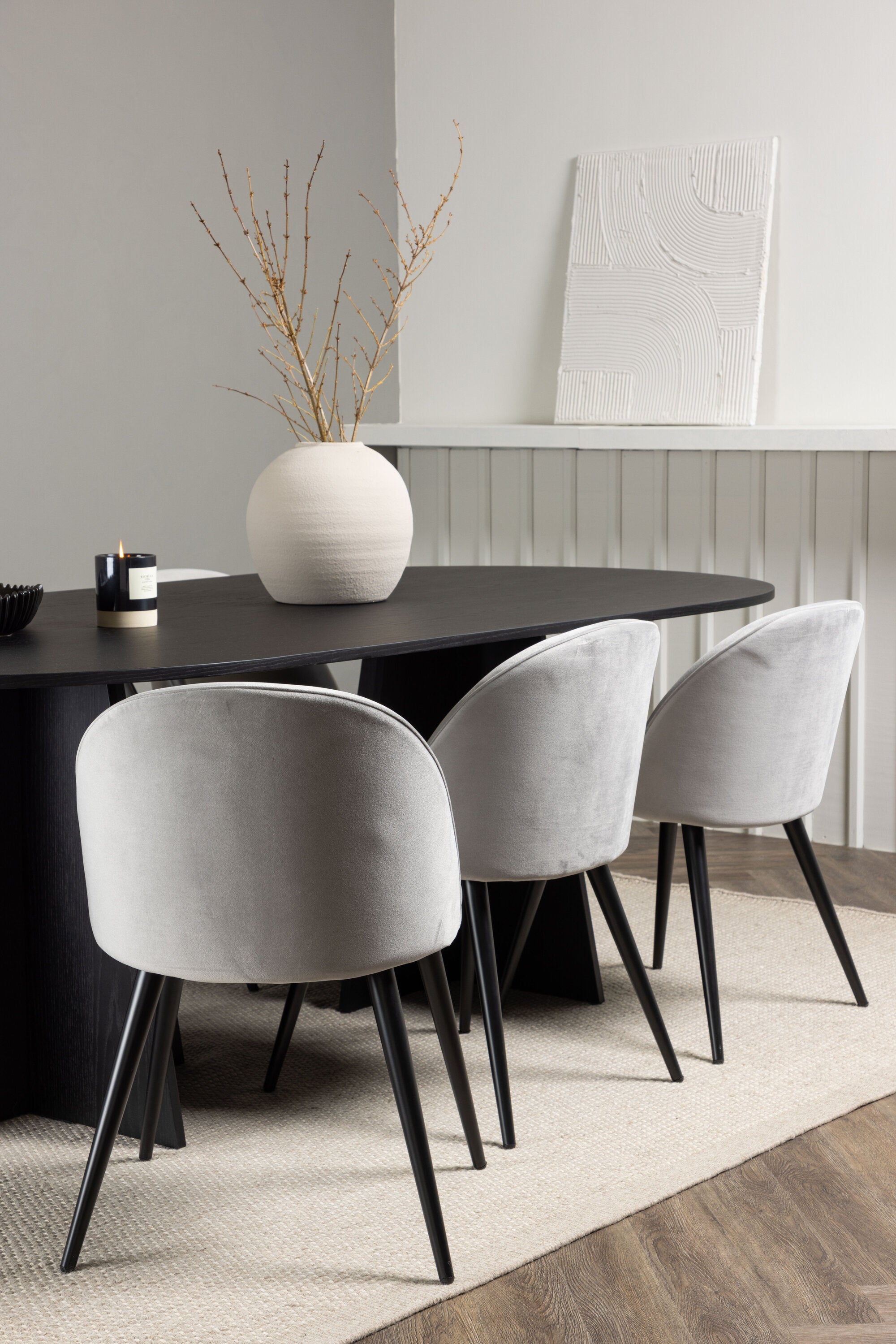 gr22860_7_m Dining Set Bootcut Mit Den Stühlen Velvet Rechteckiges Essgruppen Set