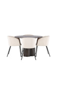 gr22881_10_os Olivia rundes Essgruppen Set 5 teilig mit rundem Mocca Tisch Ø 110 cm und 4 beigen Esszimmerstühlen Default Title