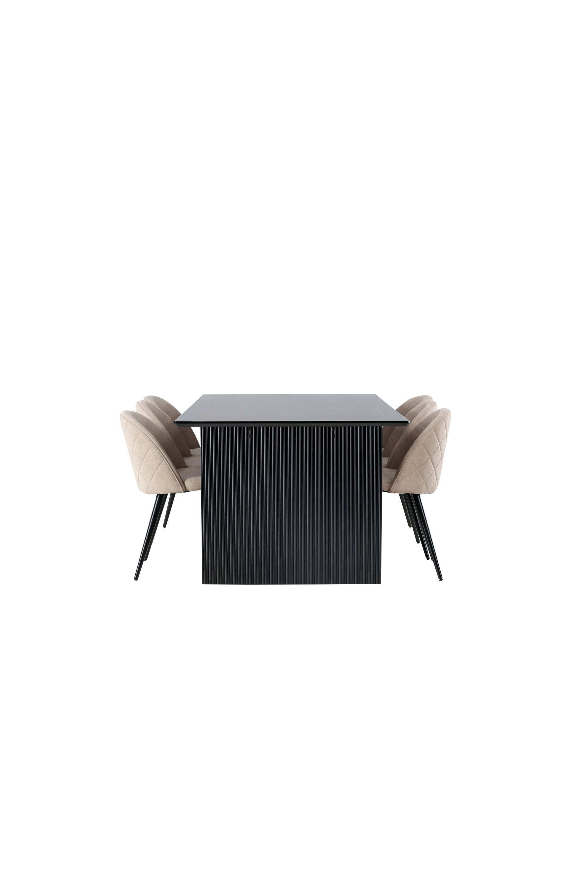 gr22906_10_os Essgarnitur Vail Mit Den Stühlen Velvet Rechteckiges Essgruppen Set