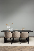 gr22906_1_m Essgarnitur Vail Mit Den Stühlen Velvet Rechteckiges Essgruppen Set