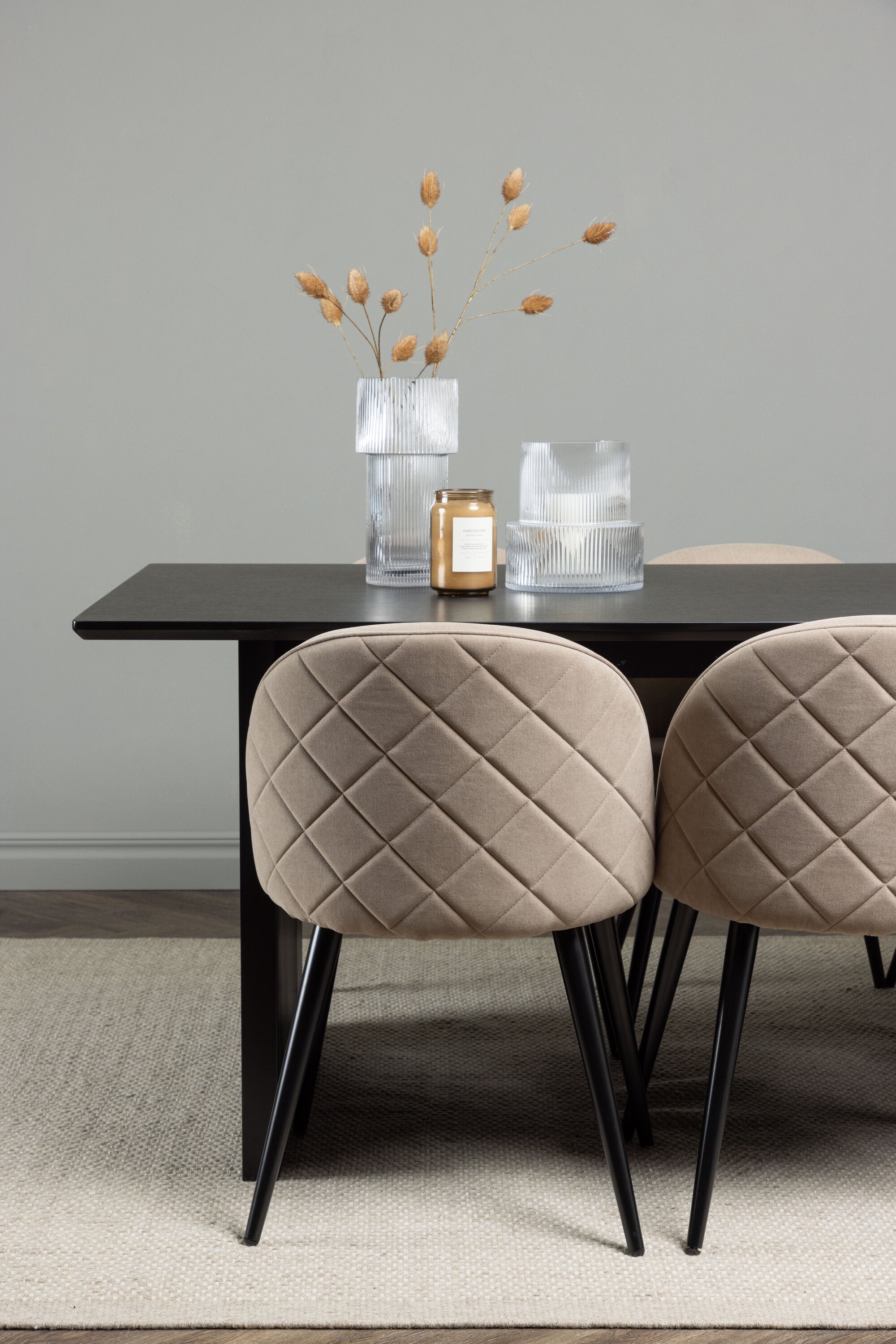 gr22906_5_m Essgarnitur Vail Mit Den Stühlen Velvet Rechteckiges Essgruppen Set