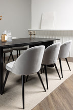 gr22912_5_m Essgarnitur Vail Mit Den Stühlen Velvet Rechteckiges Essgruppen Set