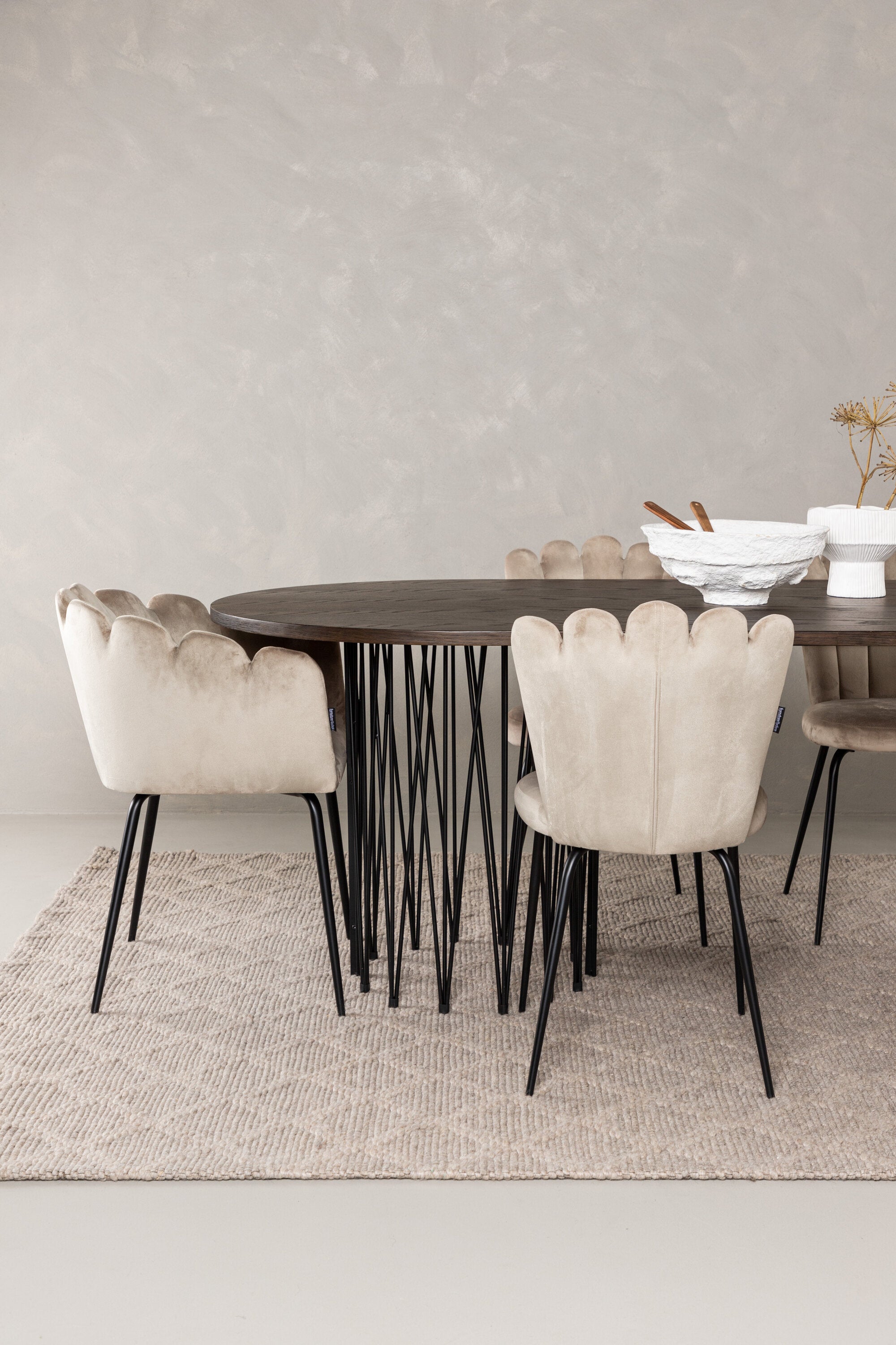 gr22956_4_m Stone Oval Dining Set Ovales Essgruppen Set