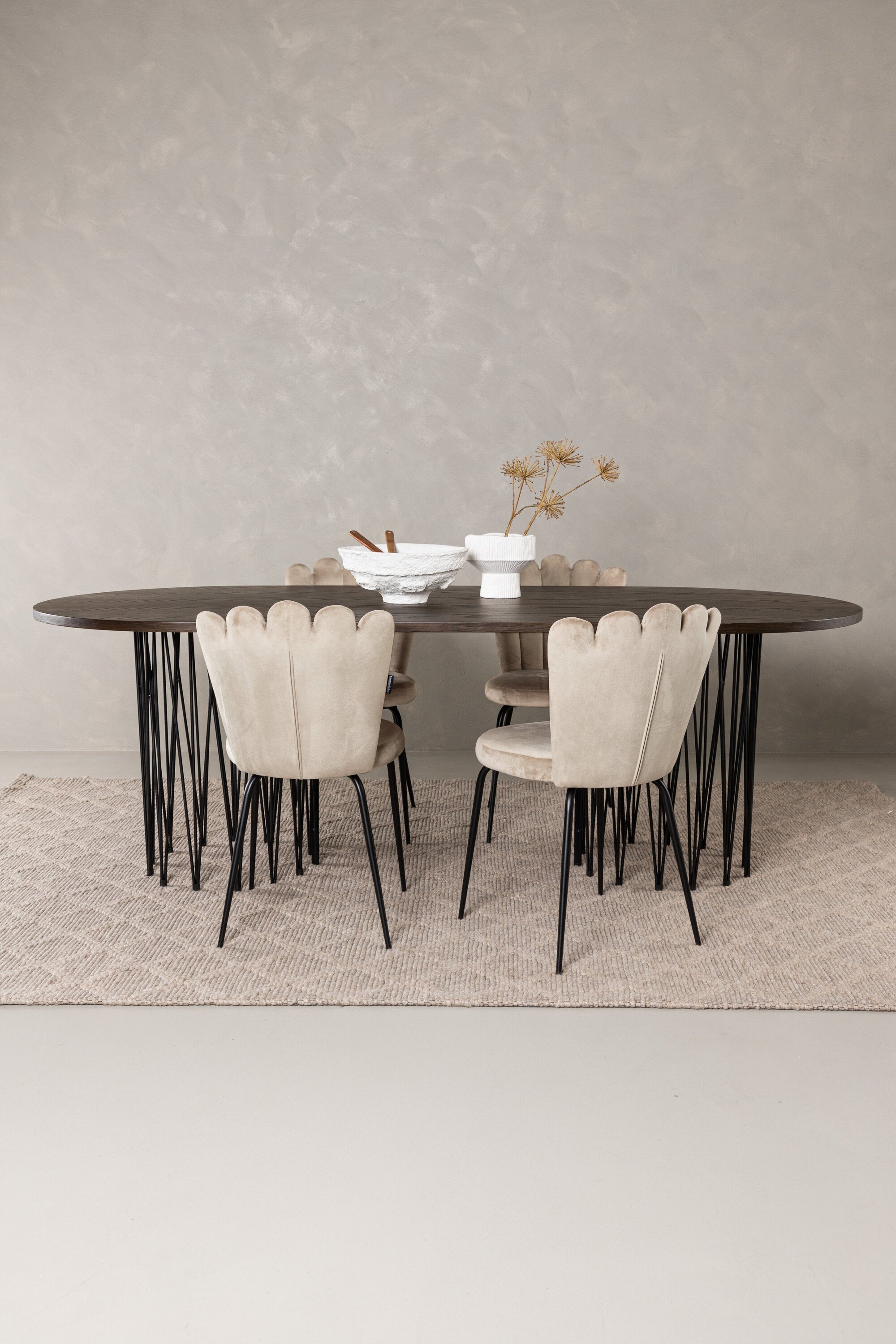 gr22959_3_m Stone Oval Esstisch Set Ovales Essgruppen Set