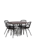 gr23023_11_os Dining Set Stone Mit Den Stühlen Dyrön Rundes Essgruppen Set