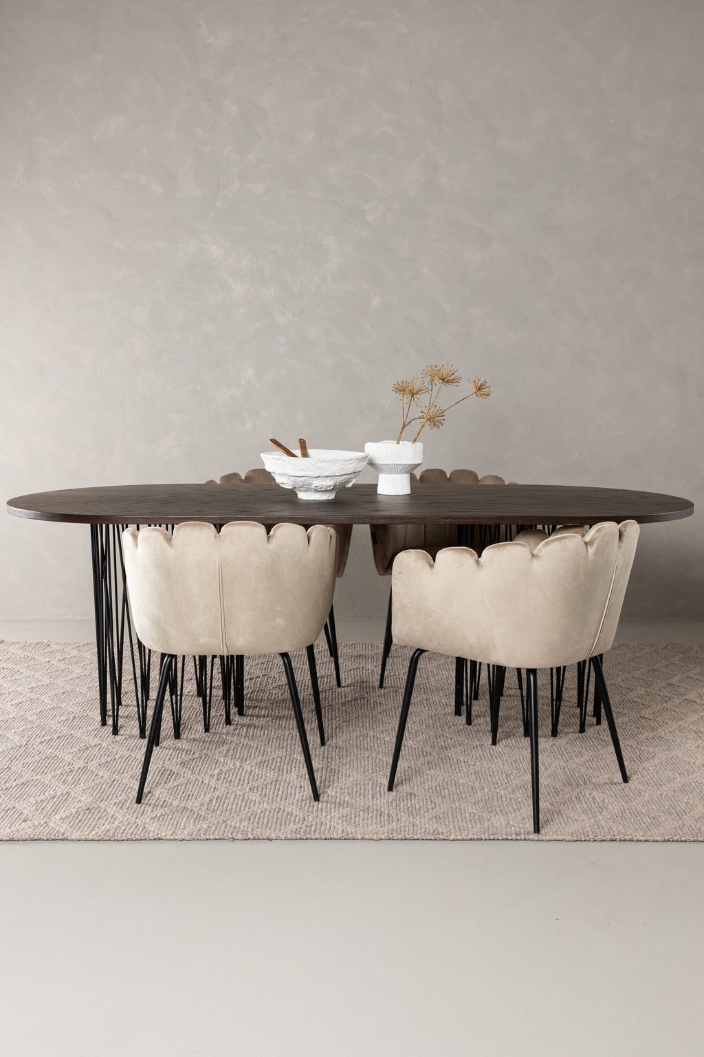 gr23041_3_m Stone Oval Dining Set Ovales Essgruppen Set