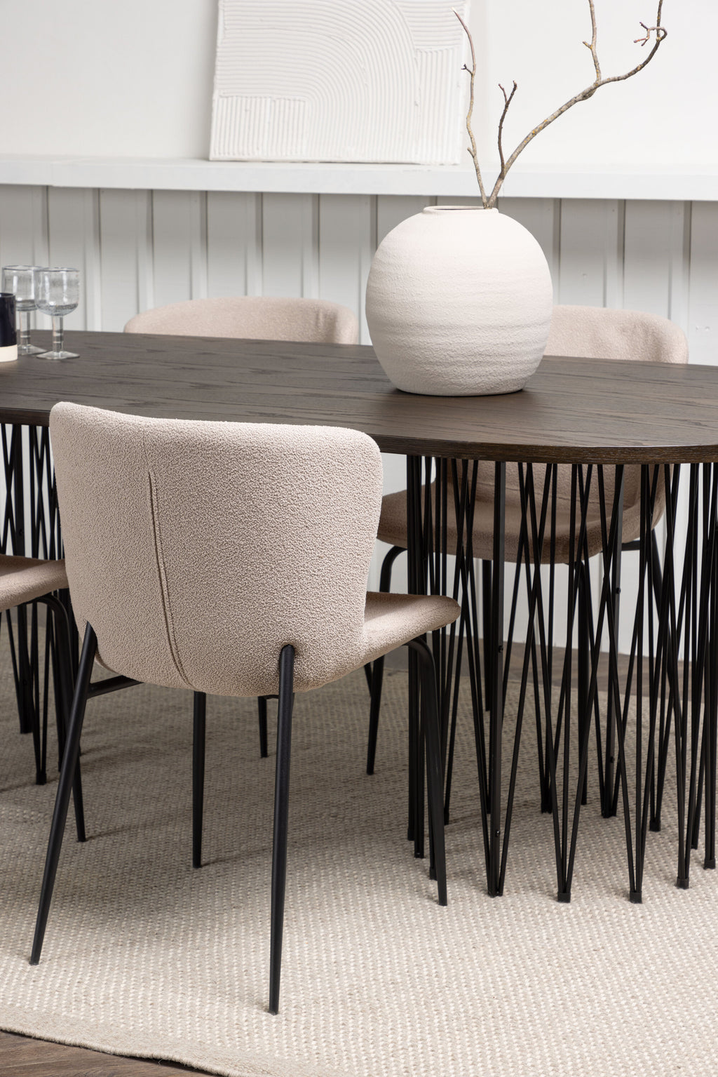 gr23042_3_m Dining Set Stone Mit Den Stühlen Modesto Ovales Essgruppen Set