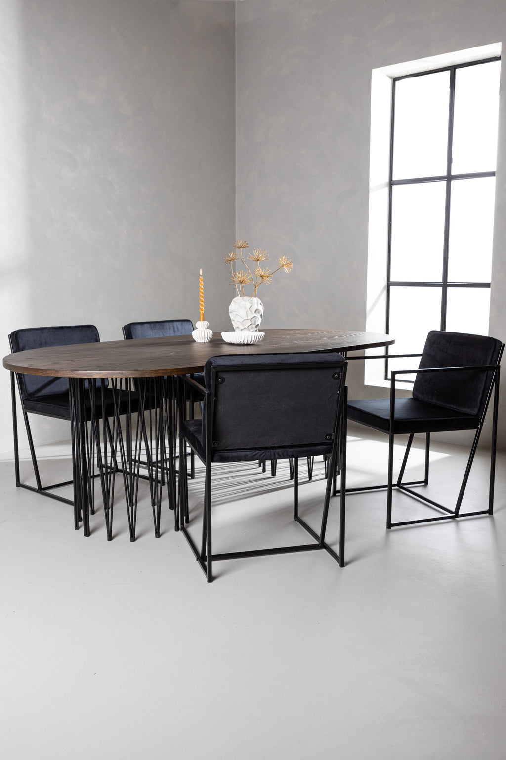 gr23045_4_m Stone Oval Dining Set Ovales Essgruppen Set