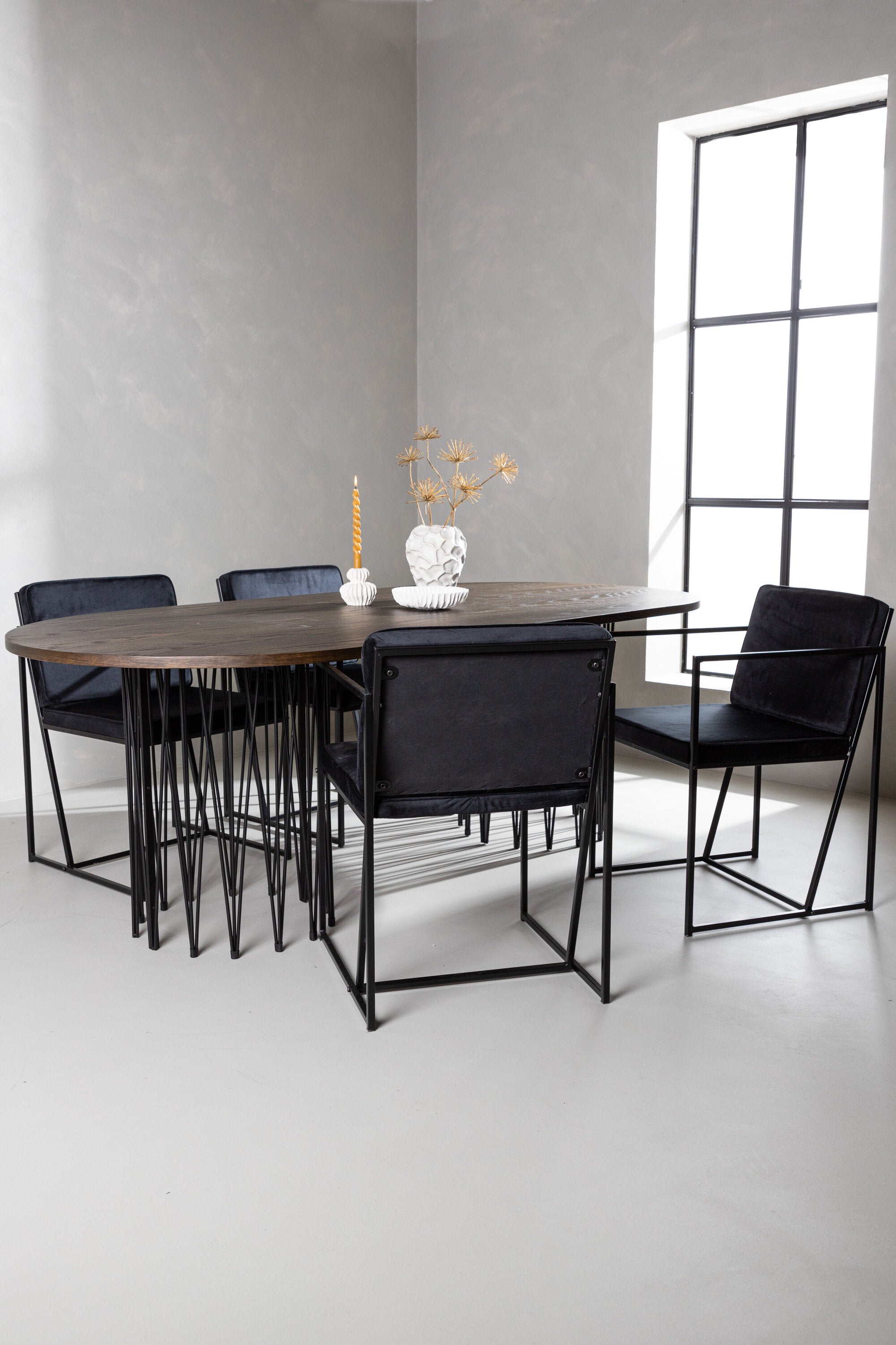 gr23045_4_m Stone Oval Dining Set Ovales Essgruppen Set