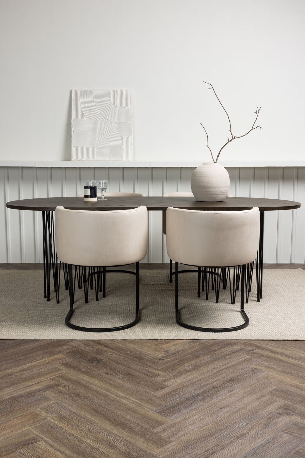 Esstisch-Set Stone mit den Stühlen Simrishamn