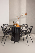 gr23098_1_m Esszimmer Set Olivia Mit Den Stühlen Dyrön Rundes Essgruppen Set