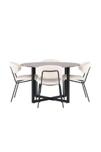gr23154_10_os Durango Runder Esstisch Set Rundes Essgruppen Set Table: ⌀120 Chair: 57x79x50