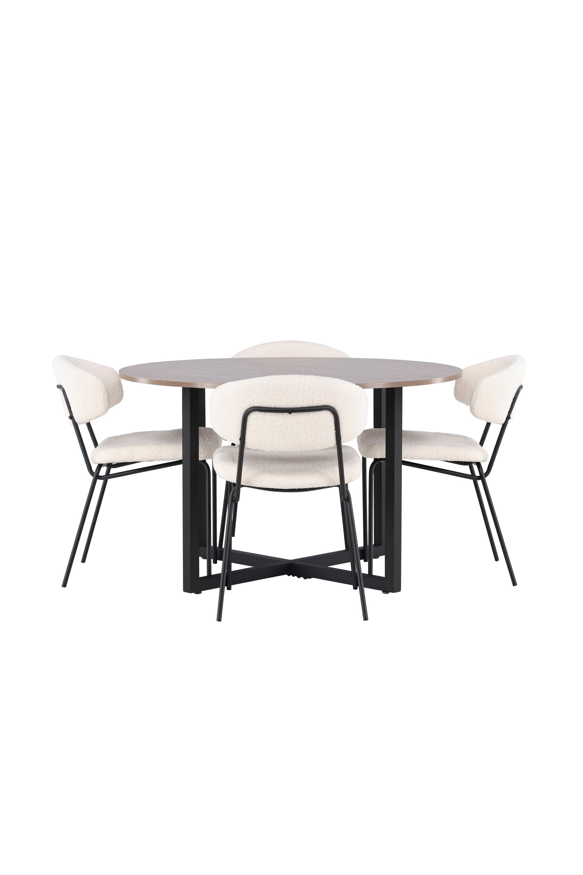 gr23154_10_os Durango Runder Esstisch Set Rundes Essgruppen Set Table: ⌀120 Chair: 57x79x50