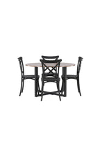 gr23155_10_os Durango Runder Esstisch Set Rundes Essgruppen Set Table: ⌀120 Chair: 55x90x52