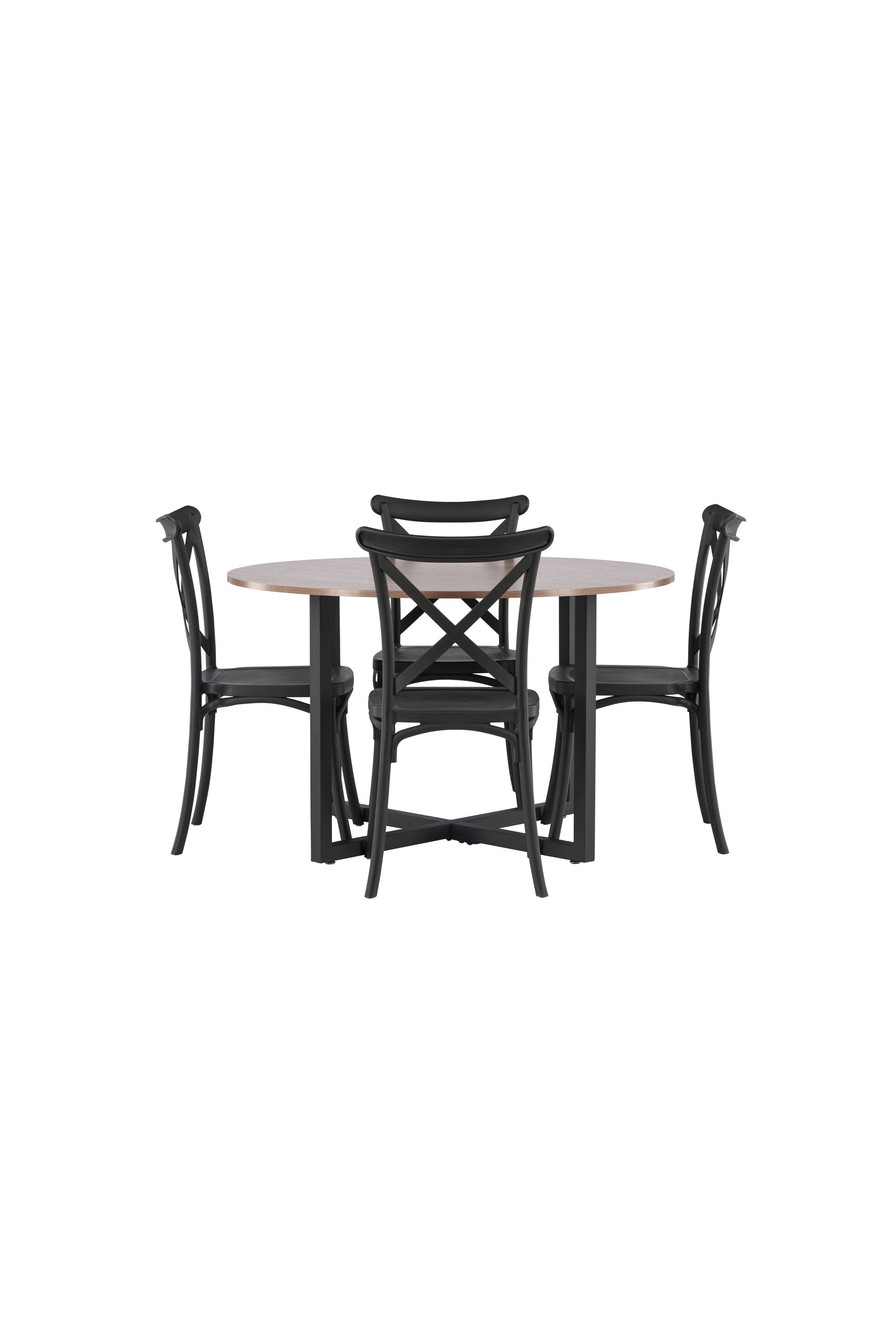 gr23155_10_os Durango Runder Esstisch Set Rundes Essgruppen Set Table: ⌀120 Chair: 55x90x52