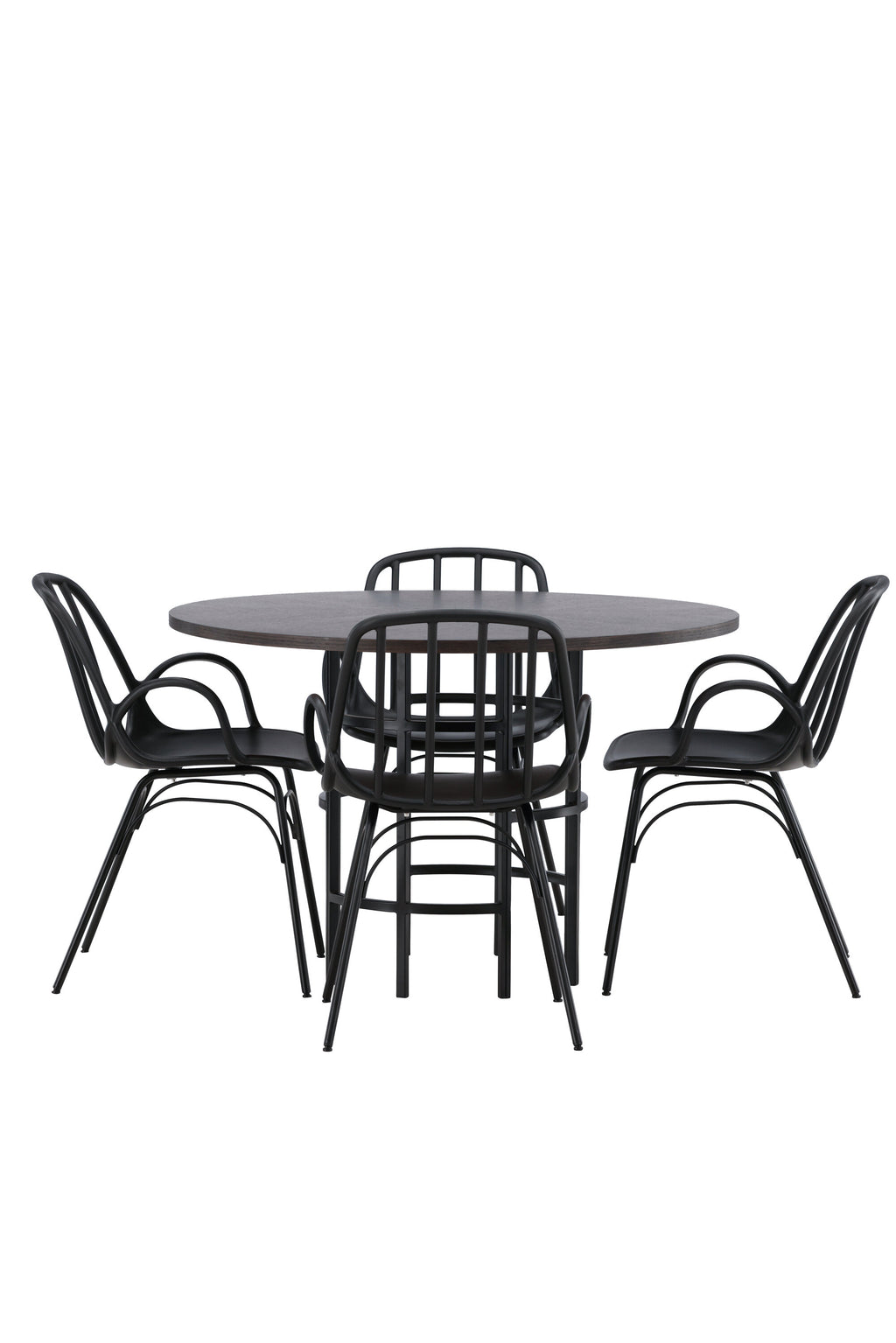 gr23198_10_os Dining Set Copenhagen Mit Den Stühlen Dyrön Rundes Essgruppen Set Default Title