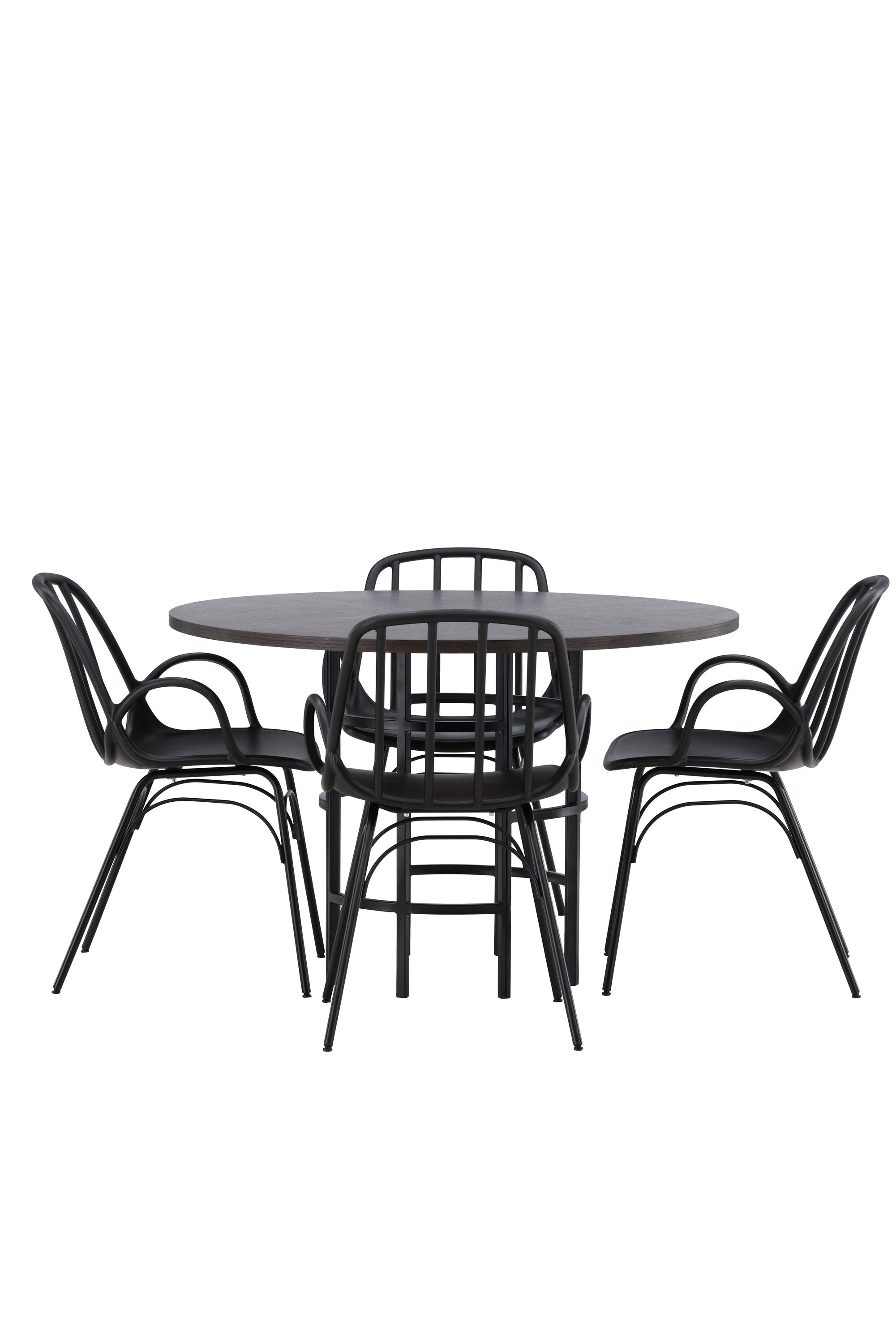 gr23198_10_os Dining Set Copenhagen Mit Den Stühlen Dyrön Rundes Essgruppen Set Default Title