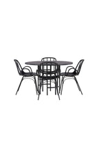 gr23214_10_os Dining Set Copenhagen Mit Den Stühlen Dyrön Rundes Essgruppen Set Default Title