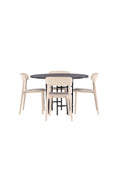 gr23229_10_os Copenhagen Runder Esstisch Set Rundes Essgruppen Set Table: ⌀115 Chair: 52x78,5x50