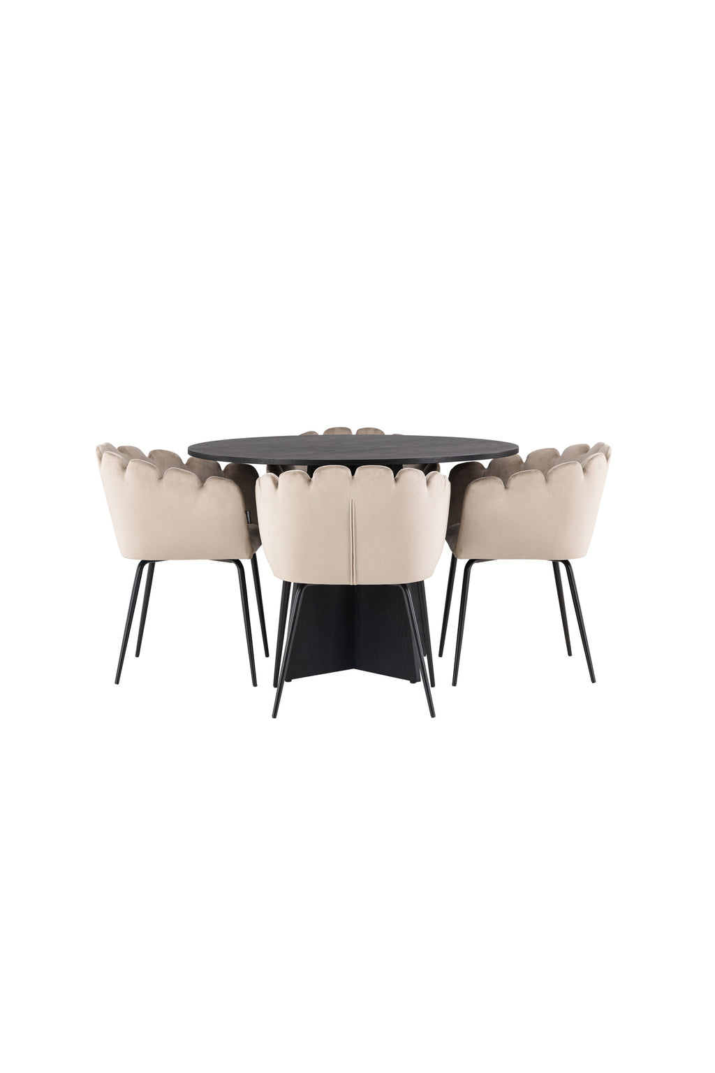 gr23254_10_os Bootcut Round Dining Set Rundes Essgruppen Set Default Title