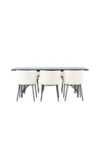 gr23511_1_os Esszimmer Set Astrid Mit Den Stühlen Edina Rechteckiges Essgruppen Set Table: 75x200x90 Chair: 56x76x55