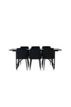 gr23523_1_os Dining Set Astrid Mit Den Stühlen Night Rechteckiges Essgruppen Set Tisch: 75x200x90 Stuhl: 56x87x49