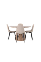 gr23560_10_os Esszimmer Set Lanzo Mit Den Stühlen Polar Rundes Essgruppen Set Default Title