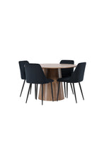 gr23561_11_os Esszimmer Set Lanzo Mit Den Stühlen Night Rundes Essgruppen Set