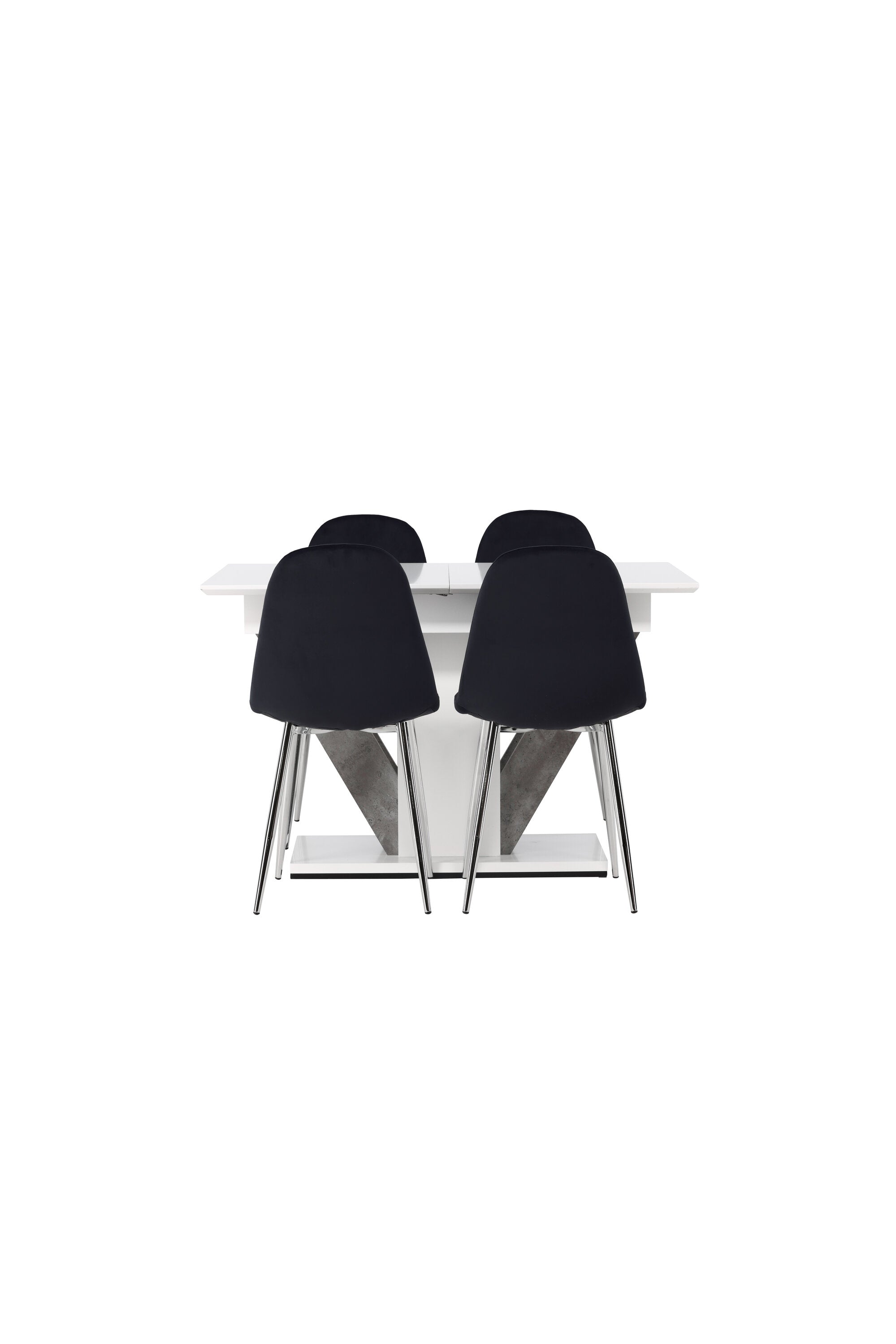 gr23593_1_os Esszimmer Set Disa Mit Den Stühlen Polar Rechteckiges Essgruppen Set Tisch: 76x120x80 Stuhl: 52x90x45