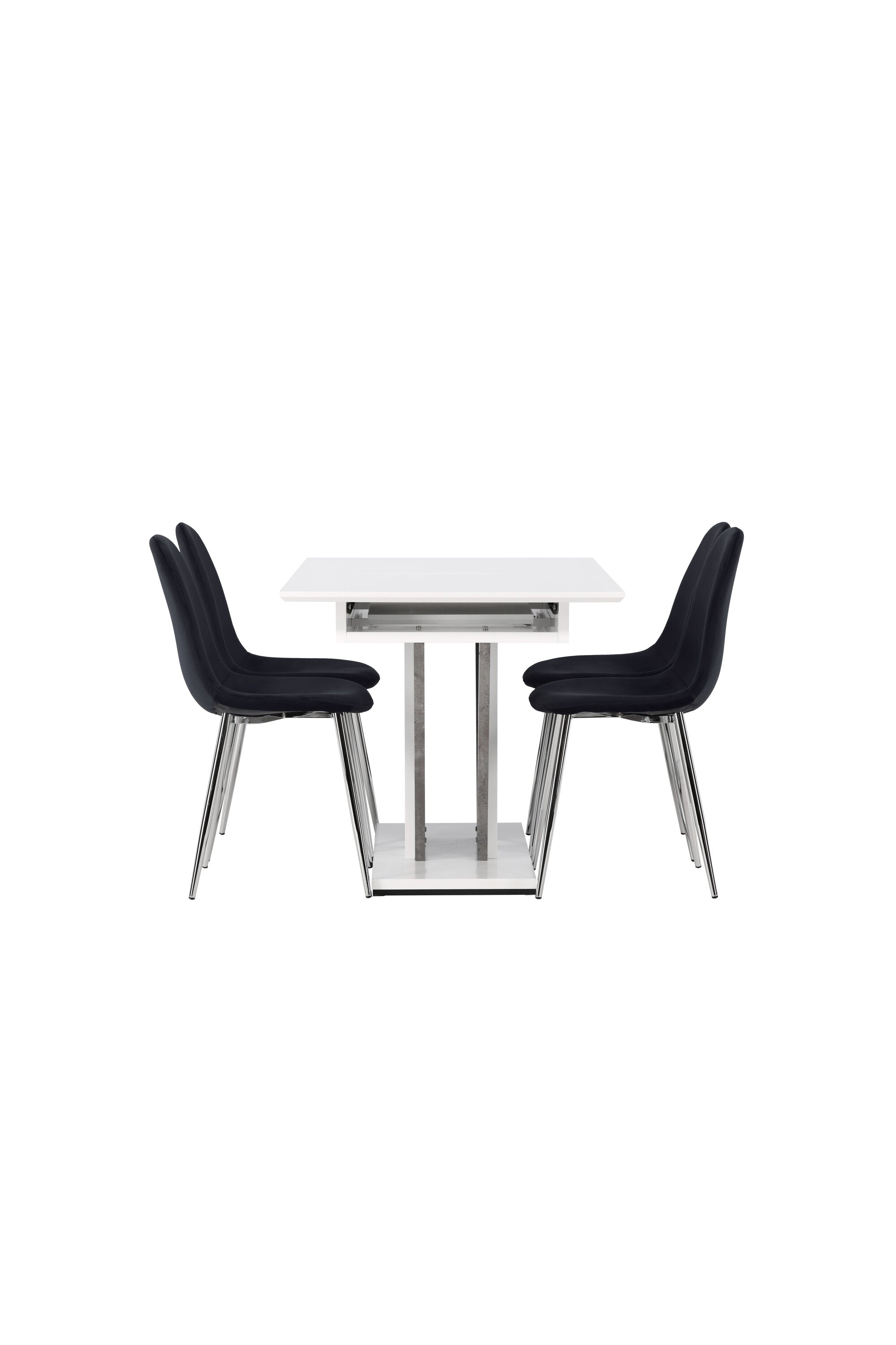 gr23593_4_os Esszimmer Set Disa Mit Den Stühlen Polar Rechteckiges Essgruppen Set