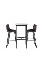 gr23699_10_os Bar Set Rax Mit Den Stühlen Alexi Rechteckiges Essgruppen Set Tisch: 105x120x60 Stuhl: 48x103x47