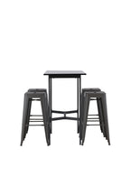 gr23700_10_os Bar Set Rax Mit Den Stühlen Tempe Rechteckiges Essgruppen Set Tisch: 105x120x60 Stuhl: 43x76x43