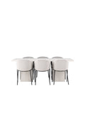 gr23714_1_os Esszimmer Set Olga Mit Den Stühlen Evelina Rechteckiges Essgruppen Set Table: 75x200x90 Chair: 62x80x54