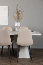 gr23715_4_m Esszimmer Set Olga Mit Den Stühlen Polar Rechteckiges Essgruppen Set